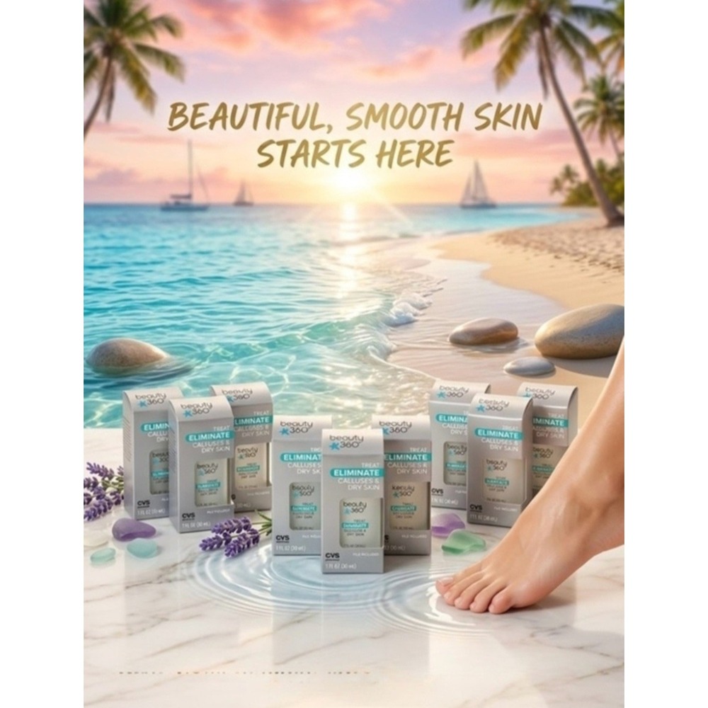 3x Beauty 360 Callus and Dry Skin Treatment 1oz Pedicure Kit with File CVS Feet